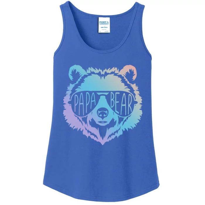 Papa Bear Vintage Graphic Gift Ladies Essential Tank