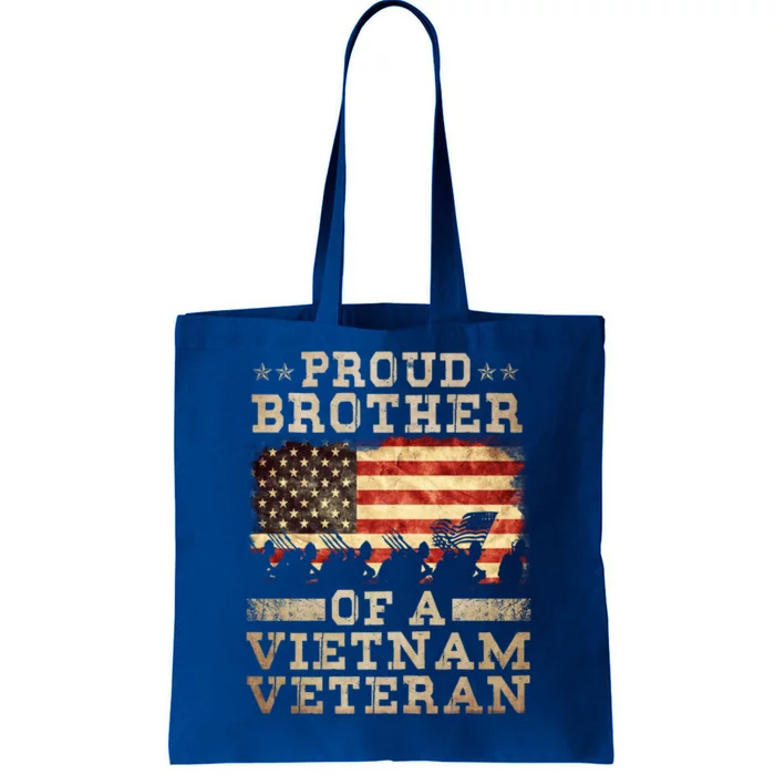 Proud Brother Vietnam War Veteran For Matching With Dad Vet Gift Tote Bag