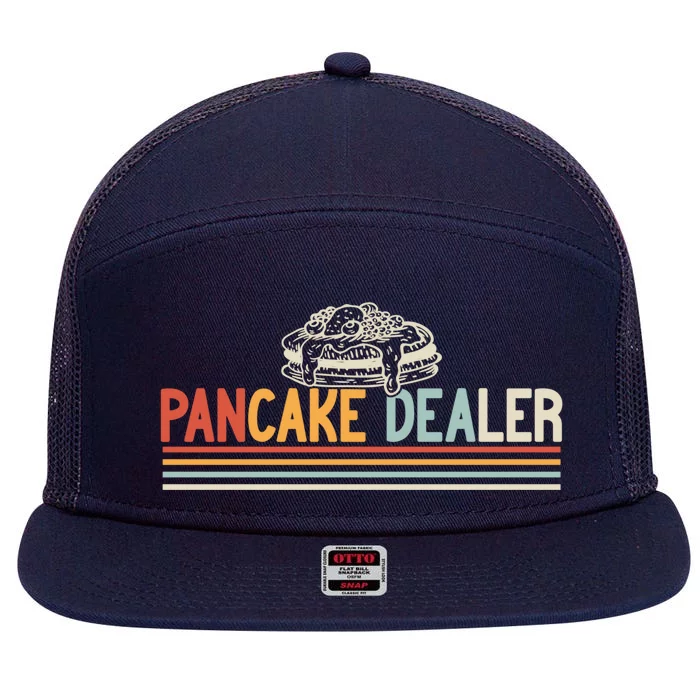 Pancake Breakfast Vintage Pancake Baker And Pancake Lover Gift 7 Panel Mesh Trucker Snapback Hat