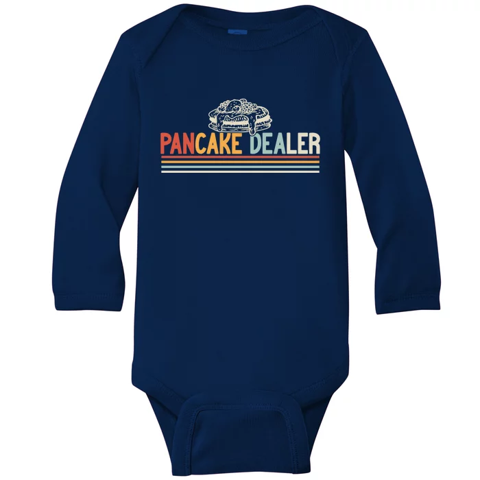 Pancake Breakfast Vintage Pancake Baker And Pancake Lover Gift Baby Long Sleeve Bodysuit