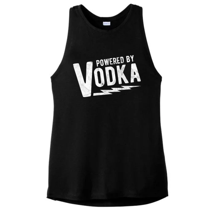 Powered By Vodka Ladies Tri-Blend Wicking Tank