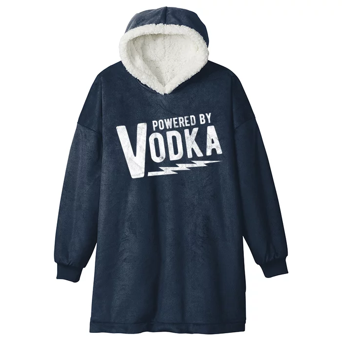 Powered By Vodka Hooded Wearable Blanket