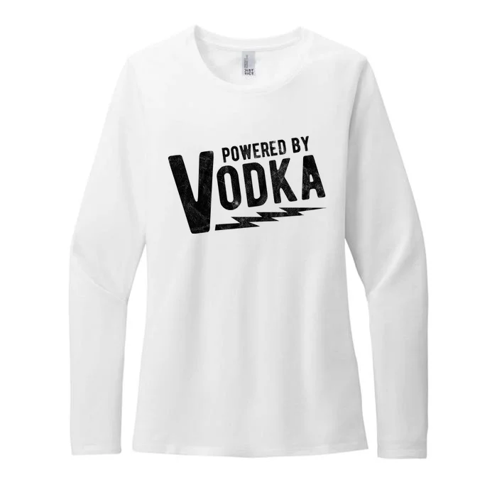 Powered By Vodka Womens CVC Long Sleeve Shirt