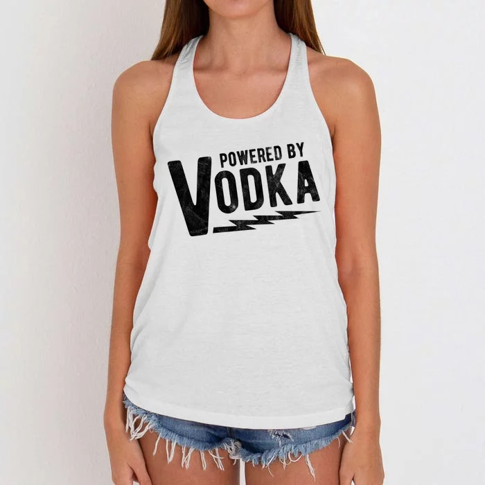 Powered By Vodka Women's Knotted Racerback Tank