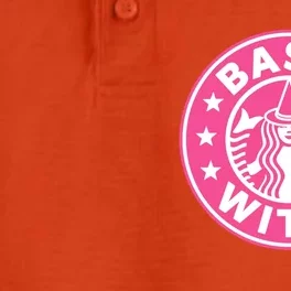 Pink Basic Witch Bitch Funny Pumpkin Coffee Gift Dry Zone Grid Performance Polo