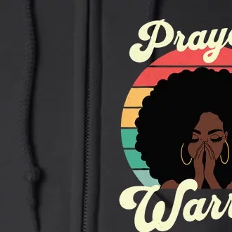 Praying Black Woman Afro Christian Sayings Prayer Full Zip Hoodie