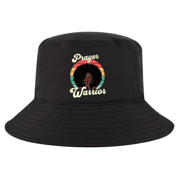 Praying Black Woman Afro Christian Sayings Prayer Warrior Cool Comfort Performance Bucket Hat