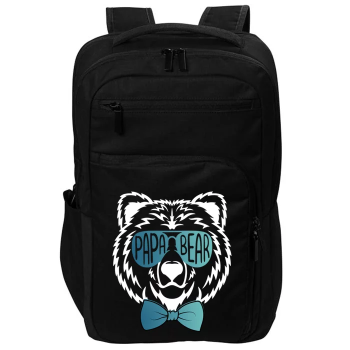 Papa Bear With Sunglasses Fathers Day Gift Impact Tech Backpack