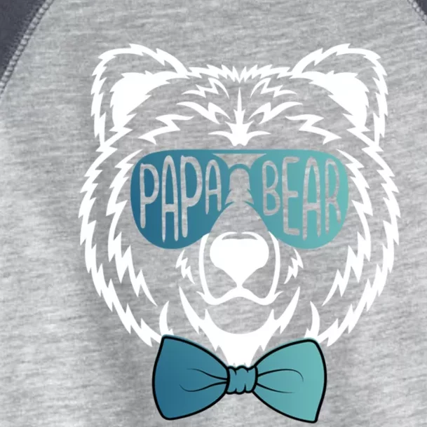 Papa Bear With Sunglasses Fathers Day Gift Toddler Fine Jersey T-Shirt