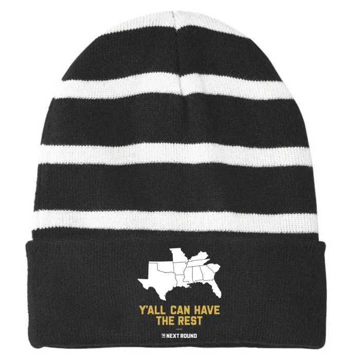 Peter Burns Wearing YAll Can Have The Rest The Next Round Striped Beanie with Solid Band