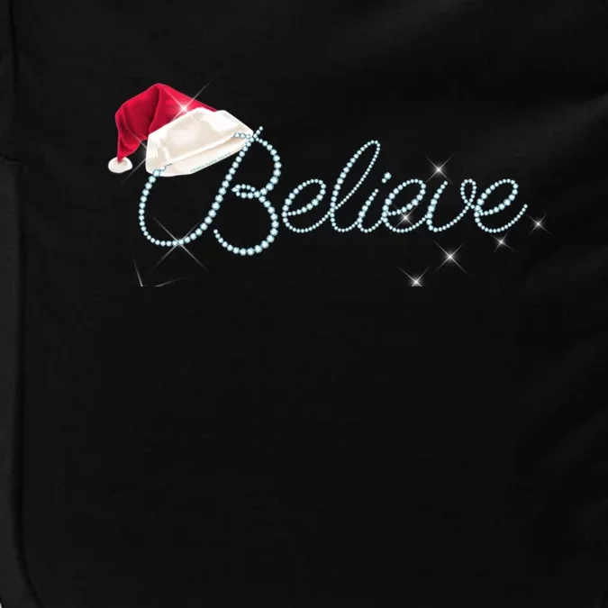 Pretty Believe With Santa Hat Holiday Christmas Gift Impact Tech Backpack