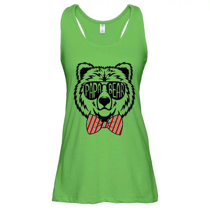 Papa Bear With Sunglasses Fathers Day Cool Gift Ladies Essential Flowy Tank