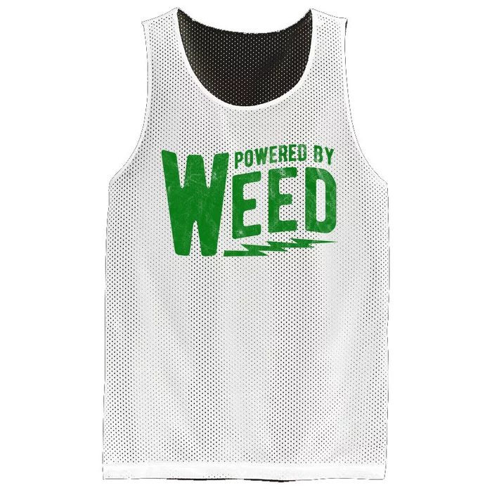 Powered By Weed Mesh Reversible Basketball Jersey Tank