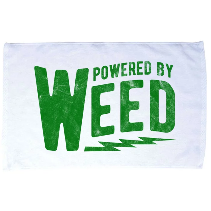 Powered By Weed Microfiber Hand Towel