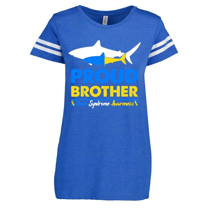 Proud Brother World Down Syndrome Awareness Day Shark T21 Enza Ladies Jersey Football T-Shirt