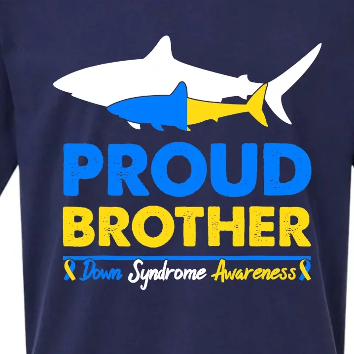 Proud Brother World Down Syndrome Awareness Day Shark T21 Sueded Cloud Jersey T-Shirt