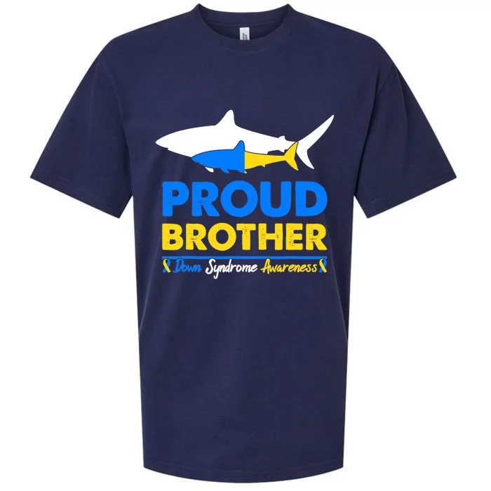 Proud Brother World Down Syndrome Awareness Day Shark T21 Sueded Cloud Jersey T-Shirt