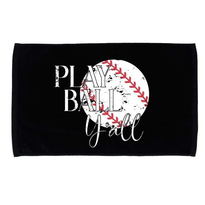 Play Ball Yall Baseball Sport Lover Microfiber Hand Towel