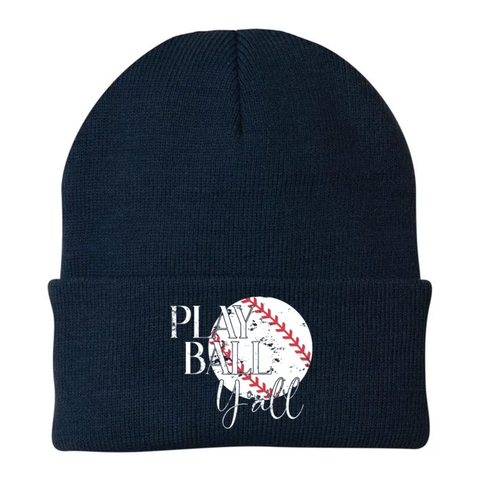 Play Ball Yall Baseball Sport Lover Knit Cap Winter Beanie