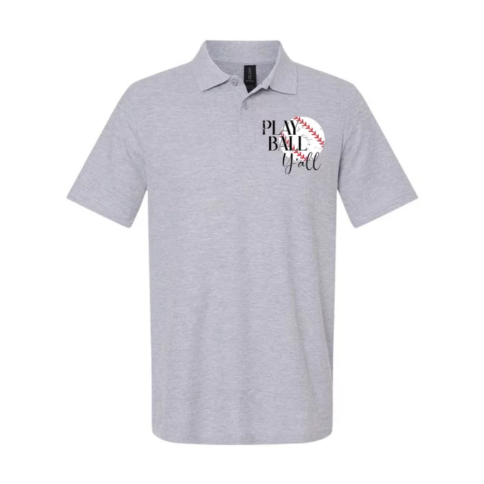 Play Ball Yall Baseball Sport Lover Softstyle Adult Sport Polo