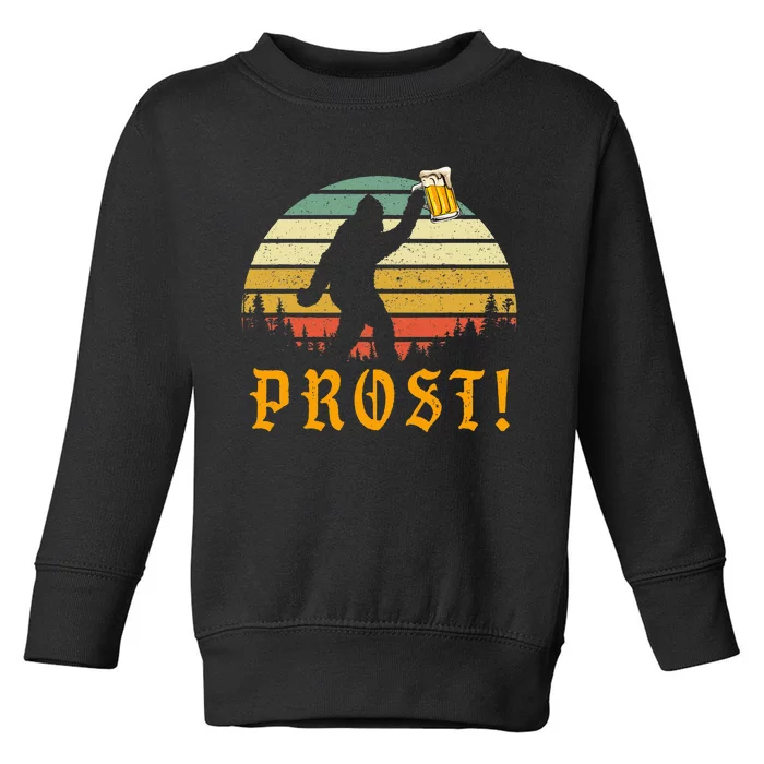 Prost! Bigfoot Yeti Drinking Beer German Oktoberfest Toddler Sweatshirt