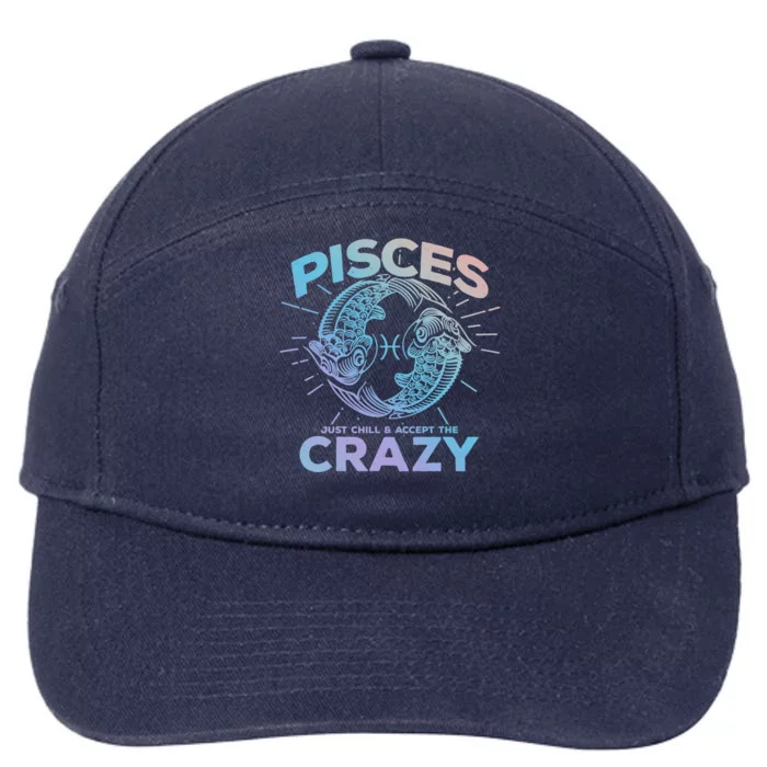 Pisces Birthday Zodiac Astrology Signs Pisces Sign Gift 7-Panel Snapback Hat