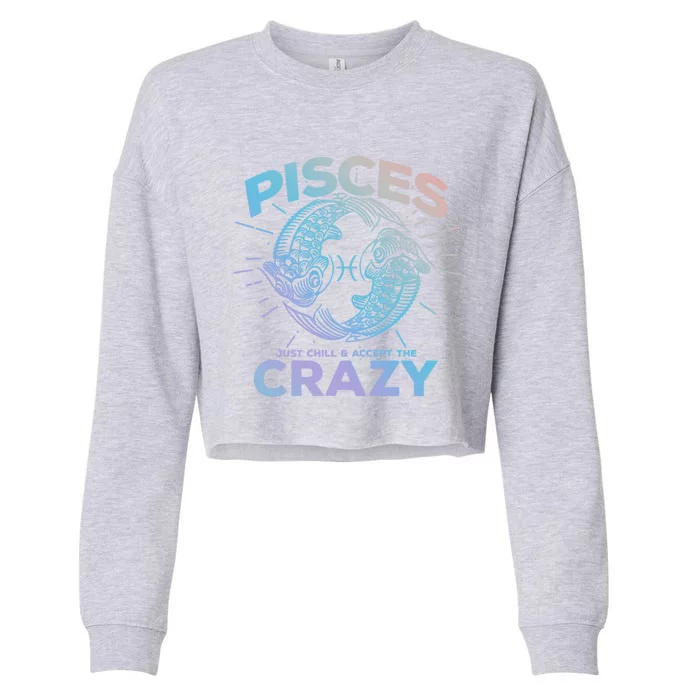 Pisces Birthday Zodiac Astrology Signs Pisces Sign Gift Cropped Pullover Crew