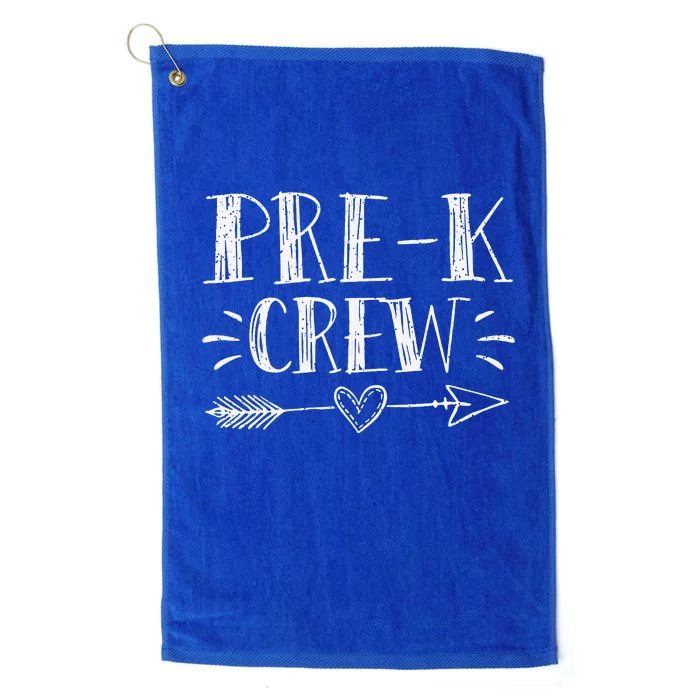 PreK Crew 1st Day Of School PreK Teacher Team Platinum Collection Golf Towel