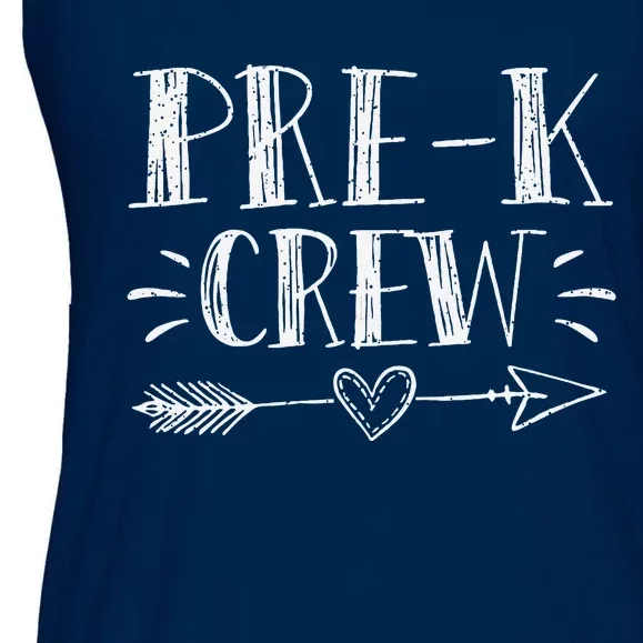 Prek Crew 1st Day Of School Prek Teacher Team Ladies Essential Flowy Tank