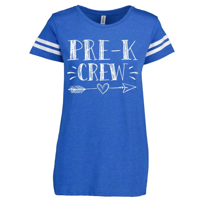 Prek Crew 1st Day Of School Prek Teacher Team Enza Ladies Jersey Football T-Shirt