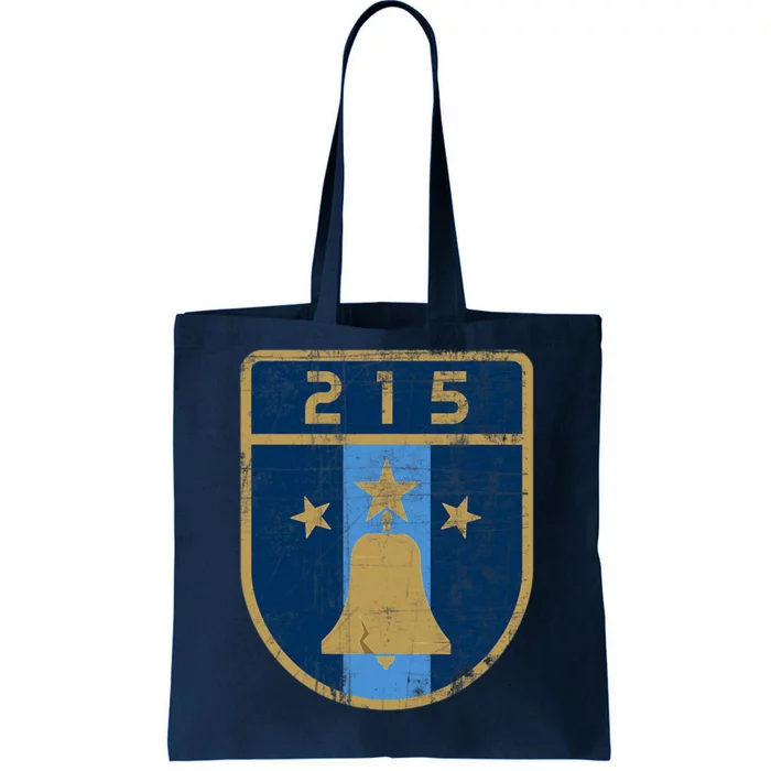 Philadelphia City 215 Star Badge Vintage Retro Tote Bag