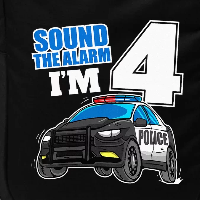 Police Car 4th Birthday Boy 4 Cop Policeman Officer Four Impact Tech Backpack