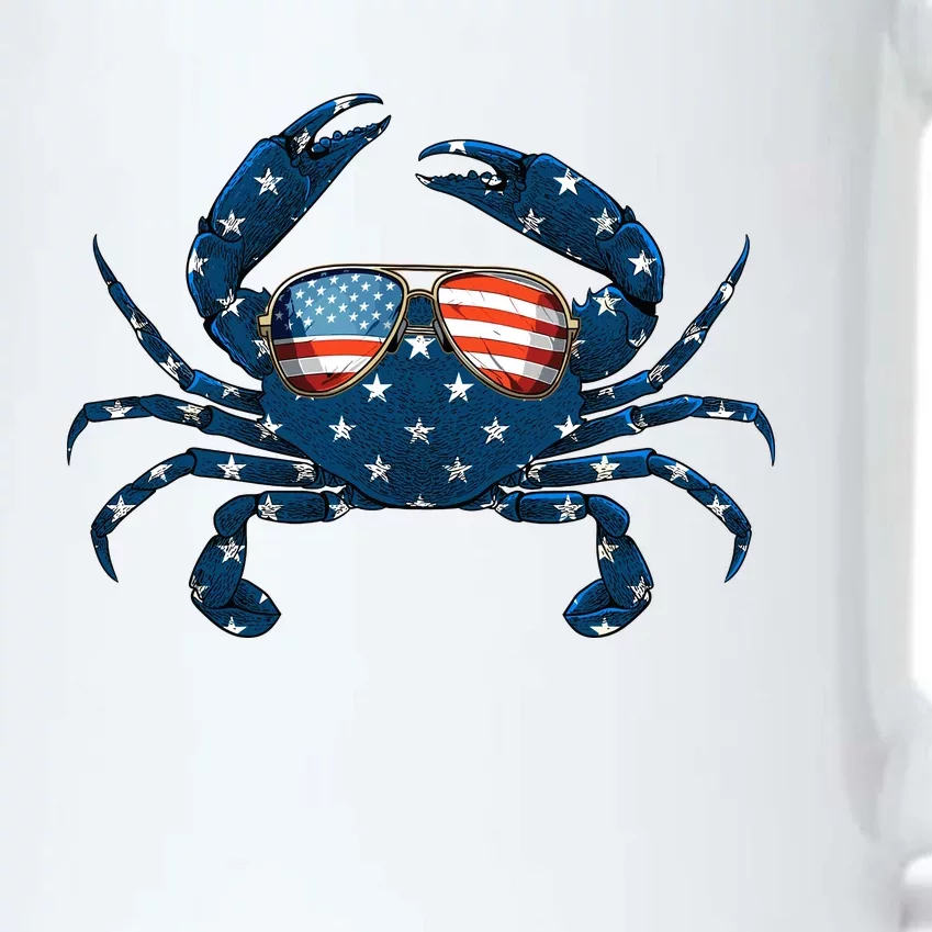 Patriotic Crab 4th Of July Usa Crustacean Seafood Crabbing Black Color Changing Mug