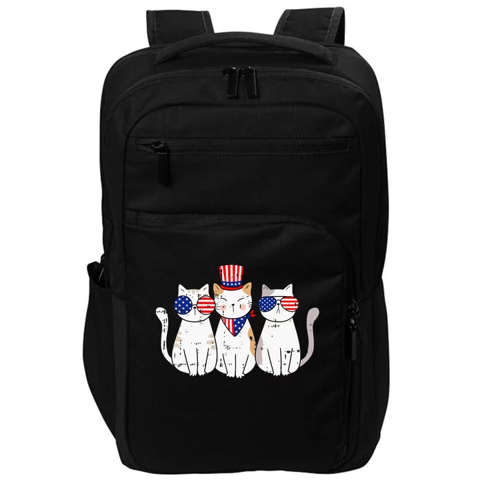 Patriotic Cat 4th Of July Funny Kitten Cat Lover Pet Owner Impact Tech Backpack