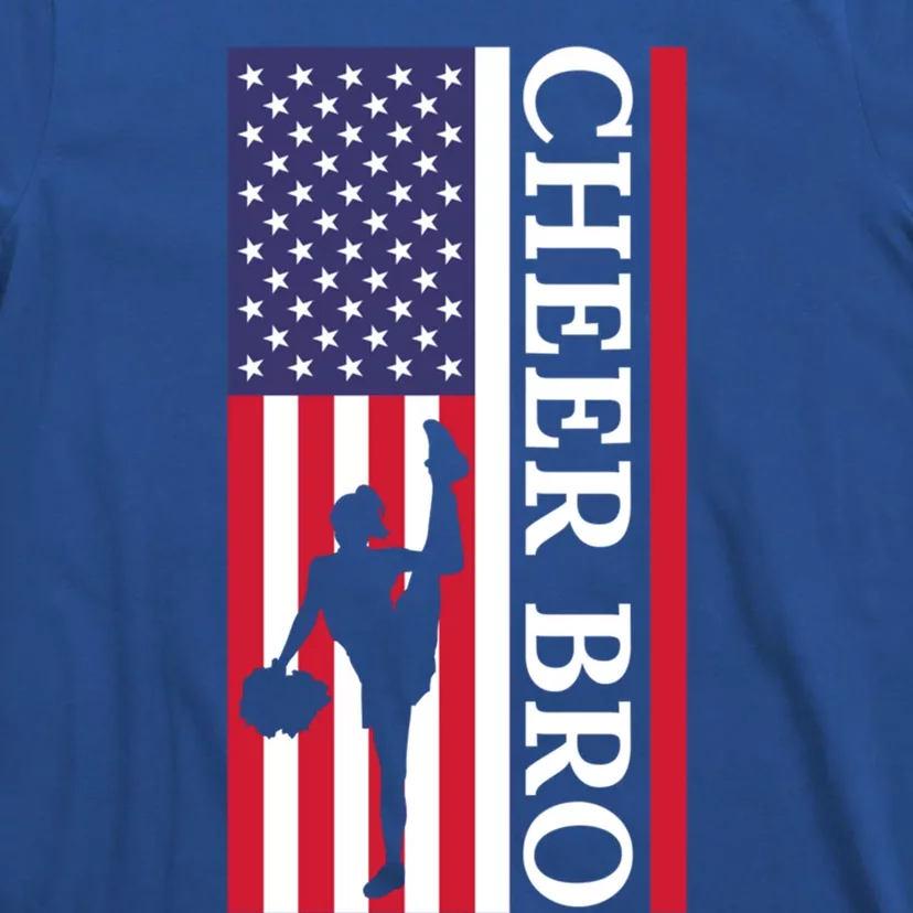 Patriotic Cheerleader 4th Of July American Flag Cheer Bro Gift T-Shirt