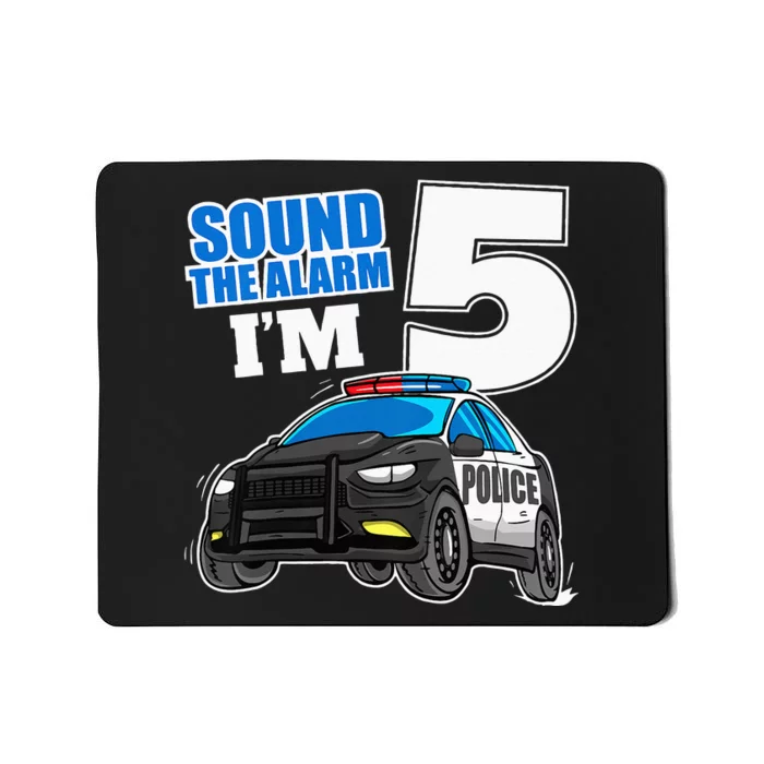 Police Car 5th Birthday Boy 5 Cop Policeman Officer Five Mousepad