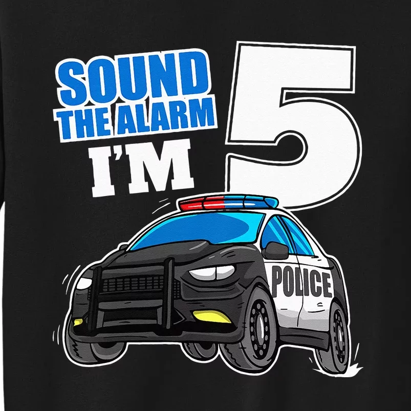 Police Car 5th Birthday Boy 5 Cop Policeman Officer Five Tall Sweatshirt