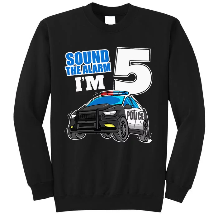 Police Car 5th Birthday Boy 5 Cop Policeman Officer Five Tall Sweatshirt