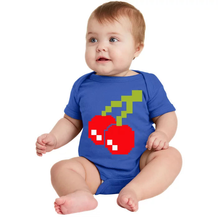 Pixel Cherries 80s Video Game Halloween Costume Baby Bodysuit