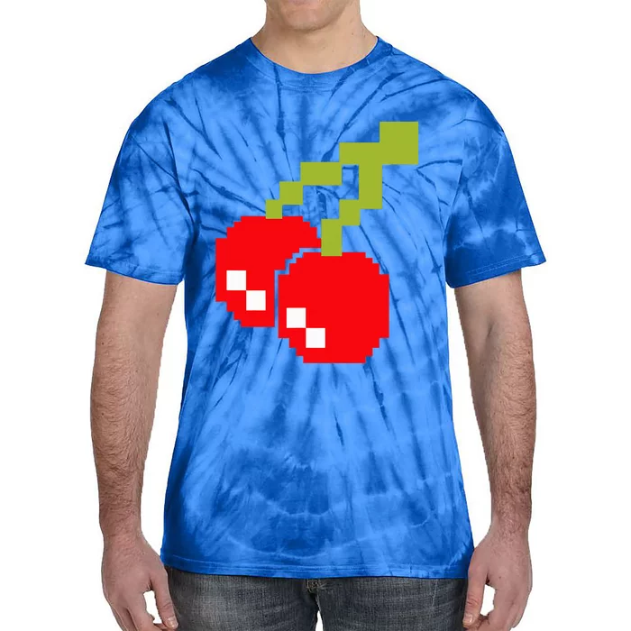 Pixel Cherries 80s Video Game Halloween Costume Tie-Dye T-Shirt