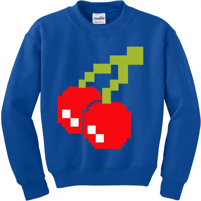 Pixel Cherries 80s Video Game Halloween Costume Kids Sweatshirt