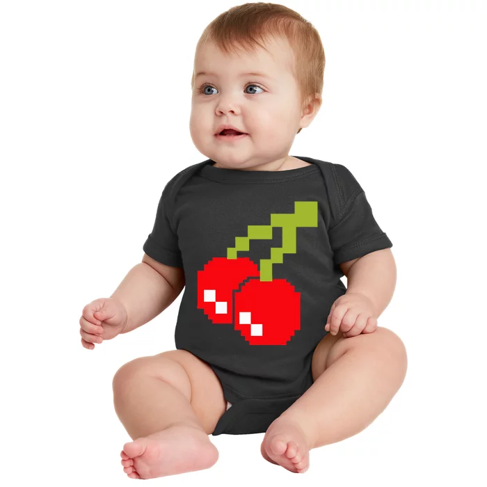 Pixel Cherries 80s Video Game Halloween Costume Baby Bodysuit