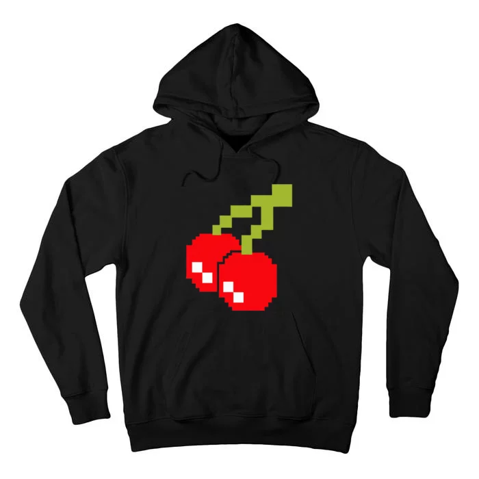 Pixel Cherries 80s Video Game Halloween Costume Tall Hoodie