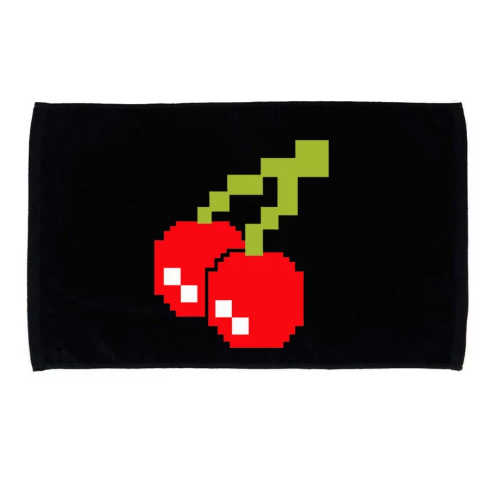 Pixel Cherries 80s Video Game Halloween Costume Microfiber Hand Towel