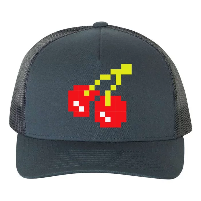 Pixel Cherries 80s Video Game Halloween Costume Easy Group Yupoong Adult 5-Panel Trucker Hat