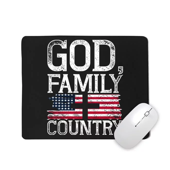 Patriotic Christian American Pride Christianity Faith Prayer Mousepad