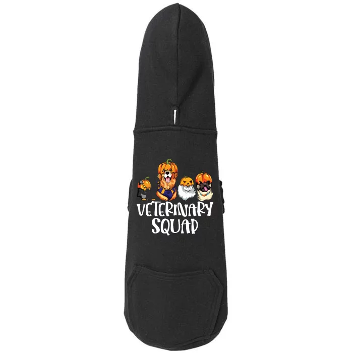 Pumpkin Cats And Dogs Fall Season Outfit Halloween Vet Squad Doggie 3-End Fleece Hoodie