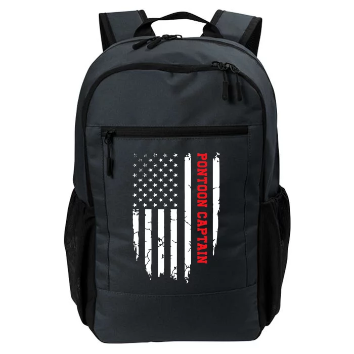 Pontoon Captain American Flag Pontooning Pontoon Boating Daily Commute Backpack