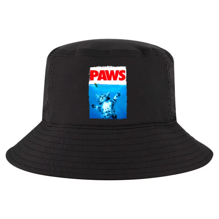 Paws Cat And Mouse Top, Cute Funny Cat Lover Parody Top Cool Comfort Performance Bucket Hat