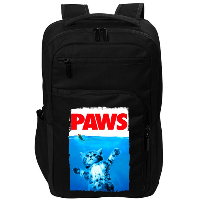 Paws Cat And Mouse Top, Cute Funny Cat Lover Parody Top Impact Tech Backpack